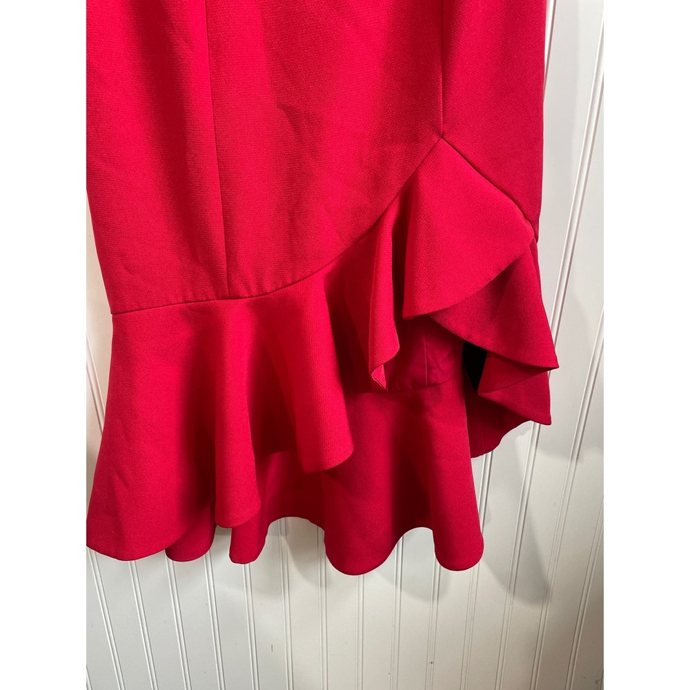 KEEPSAKE the Label One-Shoulder Red Ruffle Dress - Picture 4 of 13